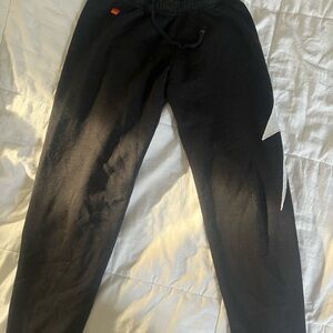 Aviator Nation Black Sweatpants with White and Red Accents